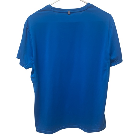 Men’s Blue Polo with White Logo Size Missing Please see Measurements - Picture 2 of 13